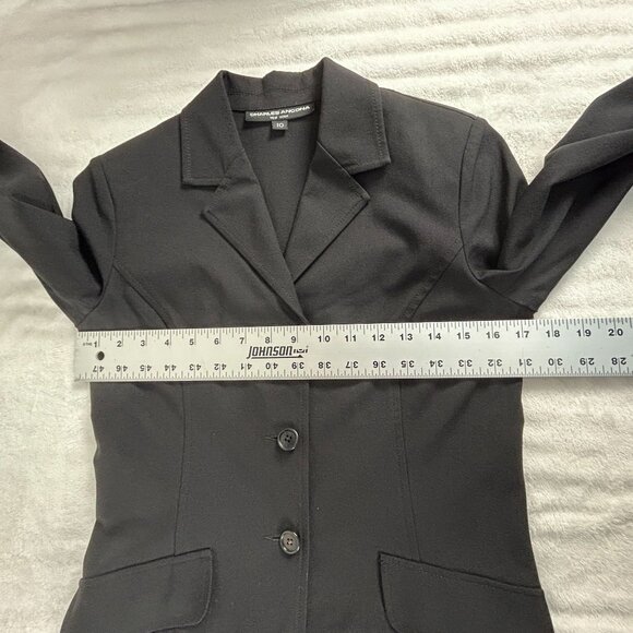 Charles Ancona New York Womens Black Single Breasted Equestrian Blazer Size 10 - Picture 9 of 11